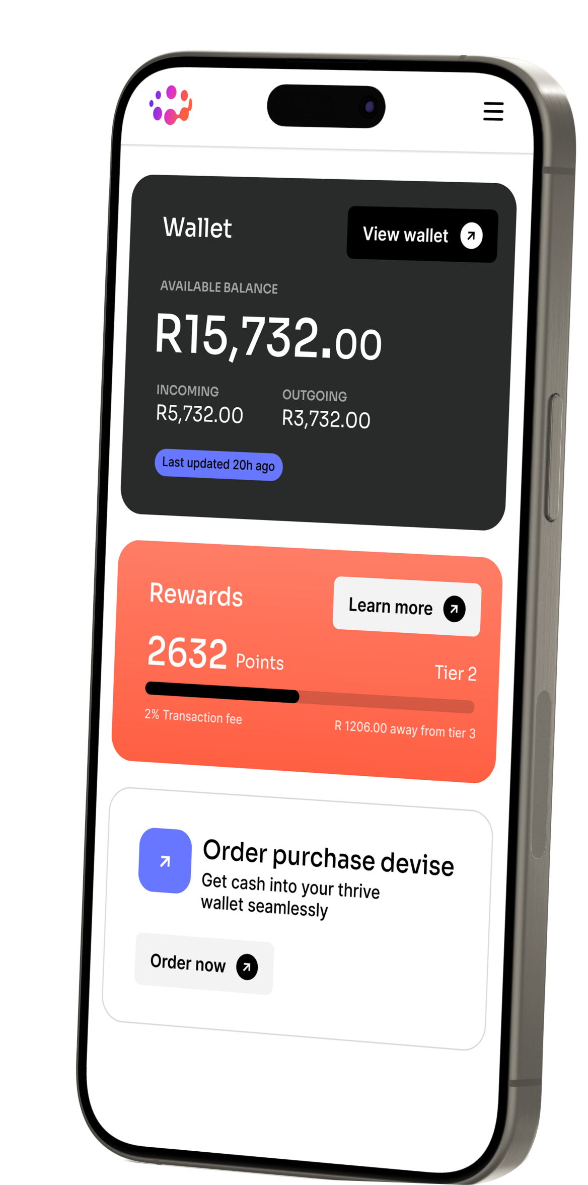 Phone showing payment app